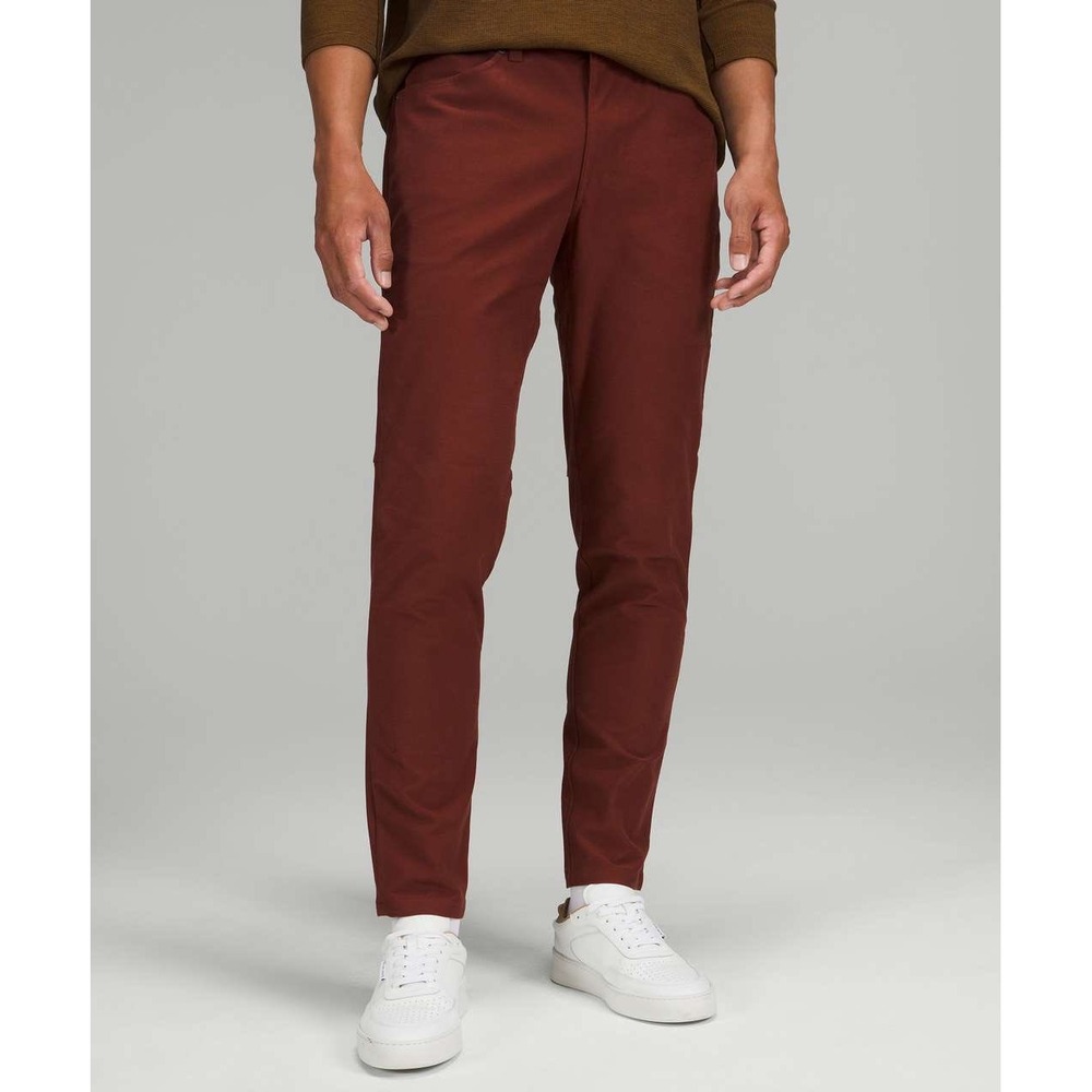 Lululemon ABC Pant Slim Fit Burnt Orange Rust Mens Size 44 x 32 utili tech